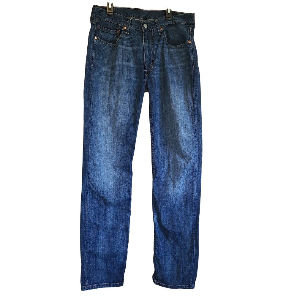 Levis 514 Jeans Men 32x32 (33x31) Classic Straight Leg Blue Dark Wash Denim Pant
